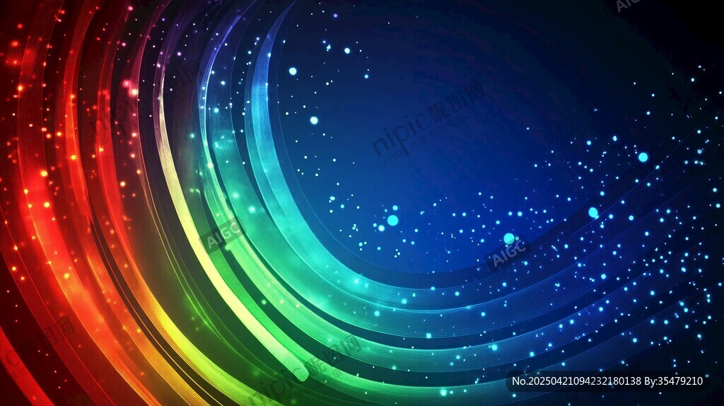 炫彩波紋星空背景圖