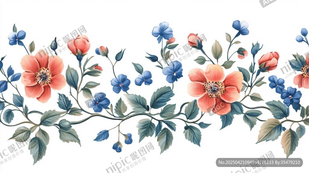 花卉藤蔓裝飾圖案