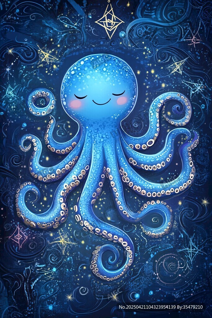 夢幻藍色章魚的星空奇遇