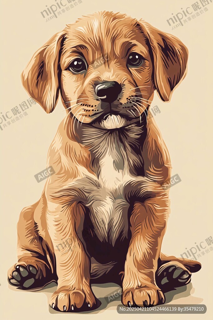 可愛小狗插畫
