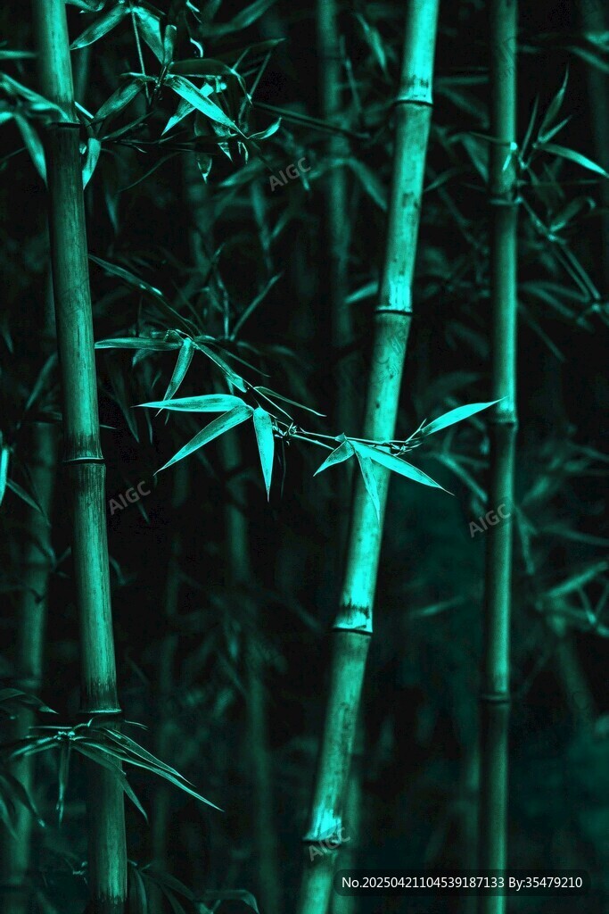 幽藍竹林綠意生機