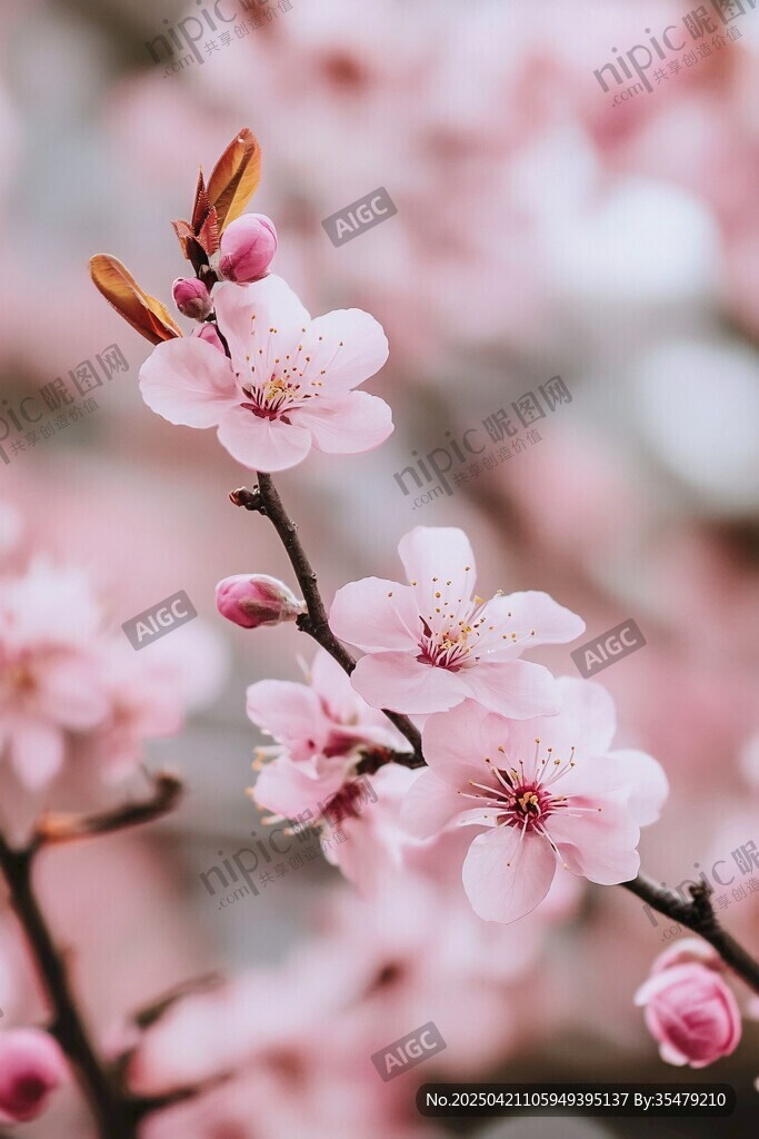 嬌艷桃花枝上綻