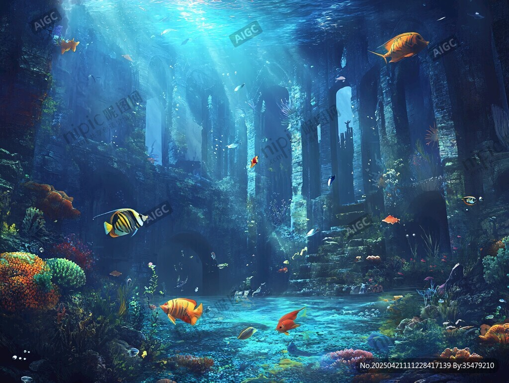 夢幻海底古城景觀