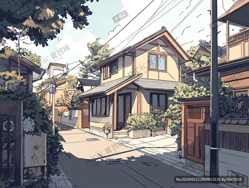 日式寧靜小巷中的溫馨住宅
