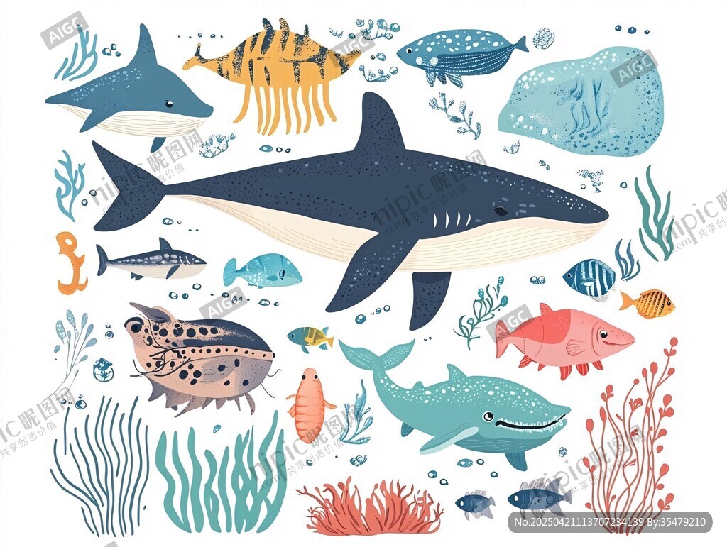 海洋生物插畫大集合