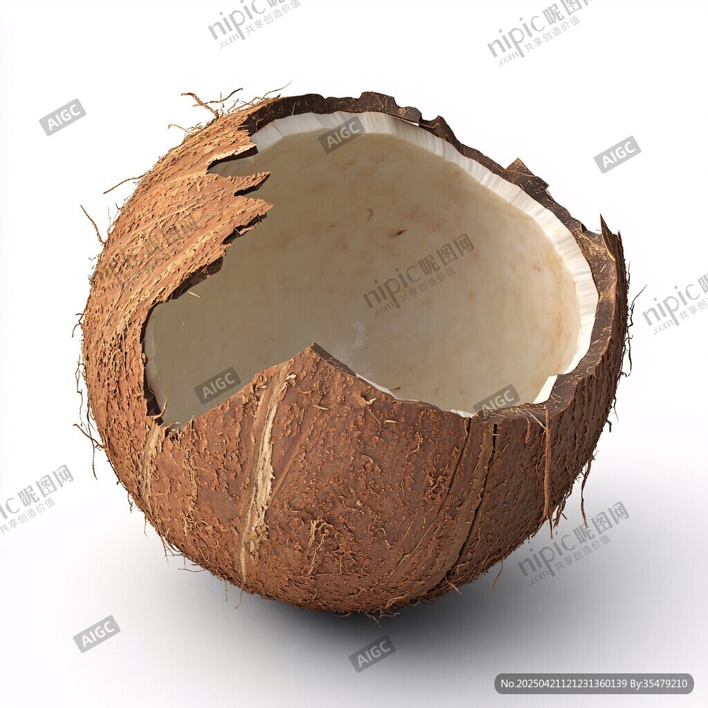 破開的椰子
