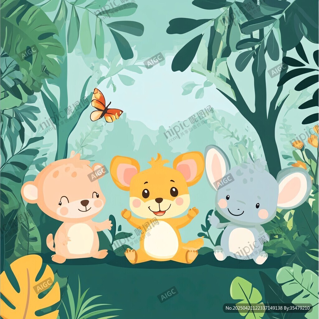 森林里的可愛動物小伙伴
