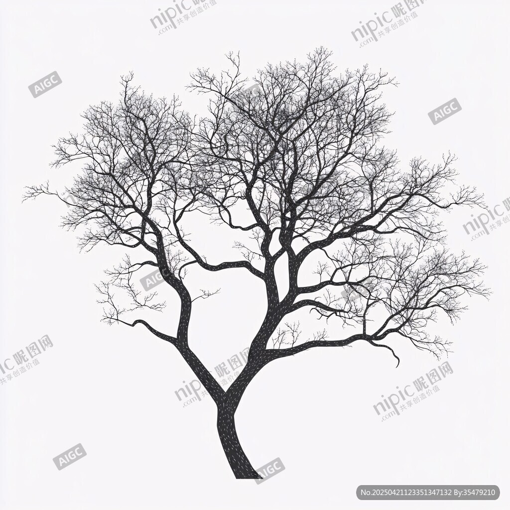 孤獨(dú)枯樹(shù)剪影