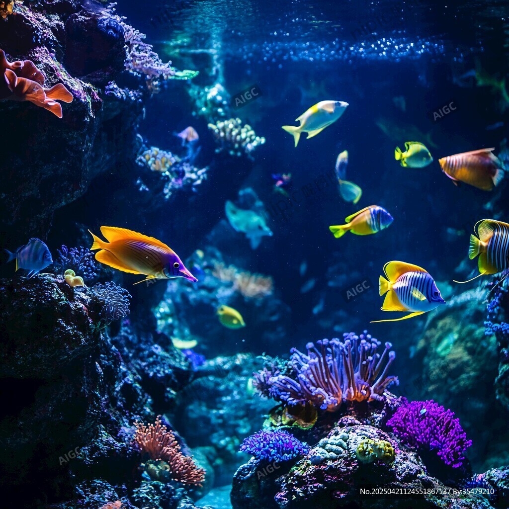 海底世界 多彩魚兒與珊瑚