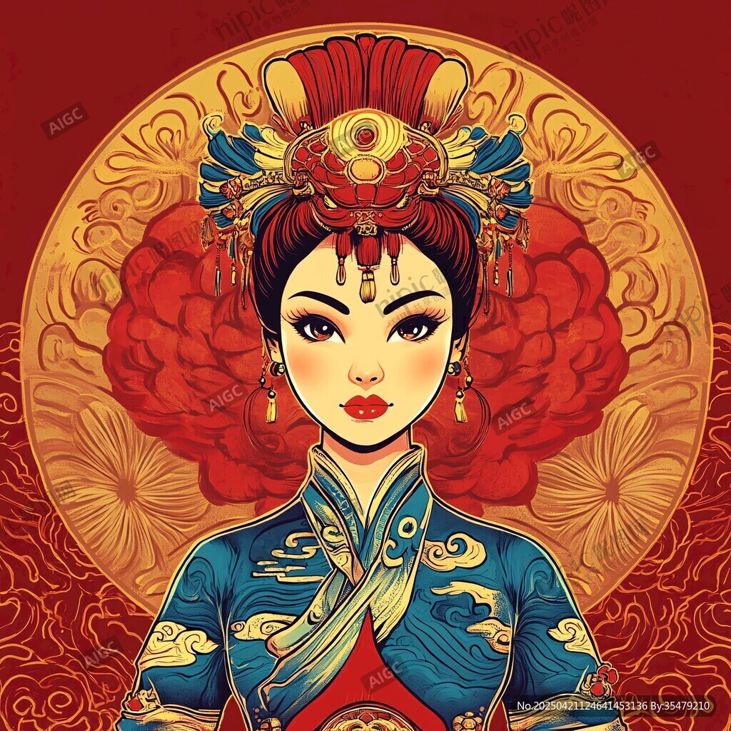 古典華服女子的東方神韻