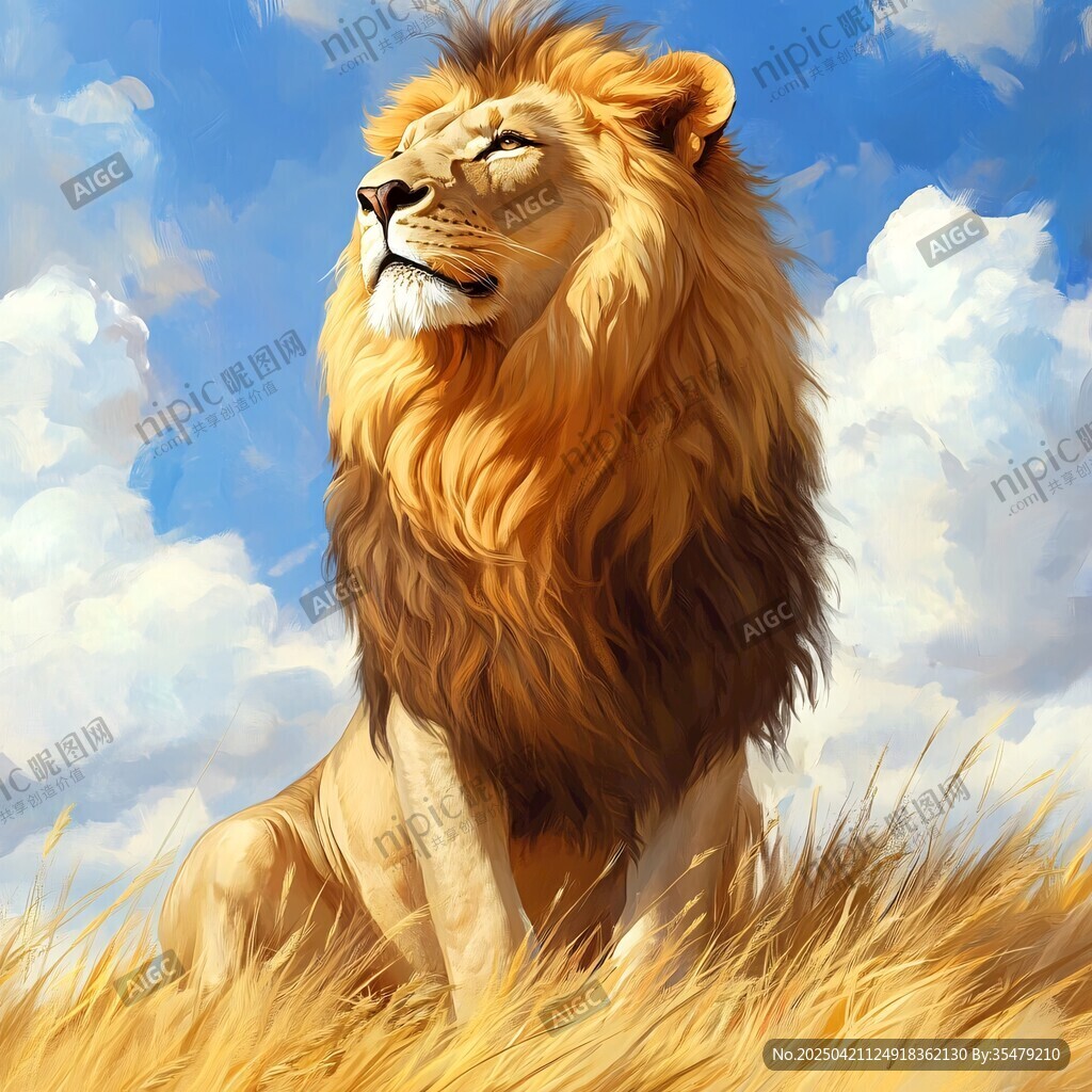 草原雄獅 凝望遼闊天際