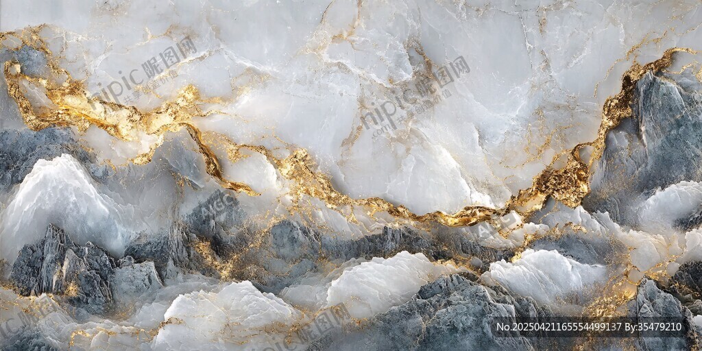 水墨金紋大理石紋理背景