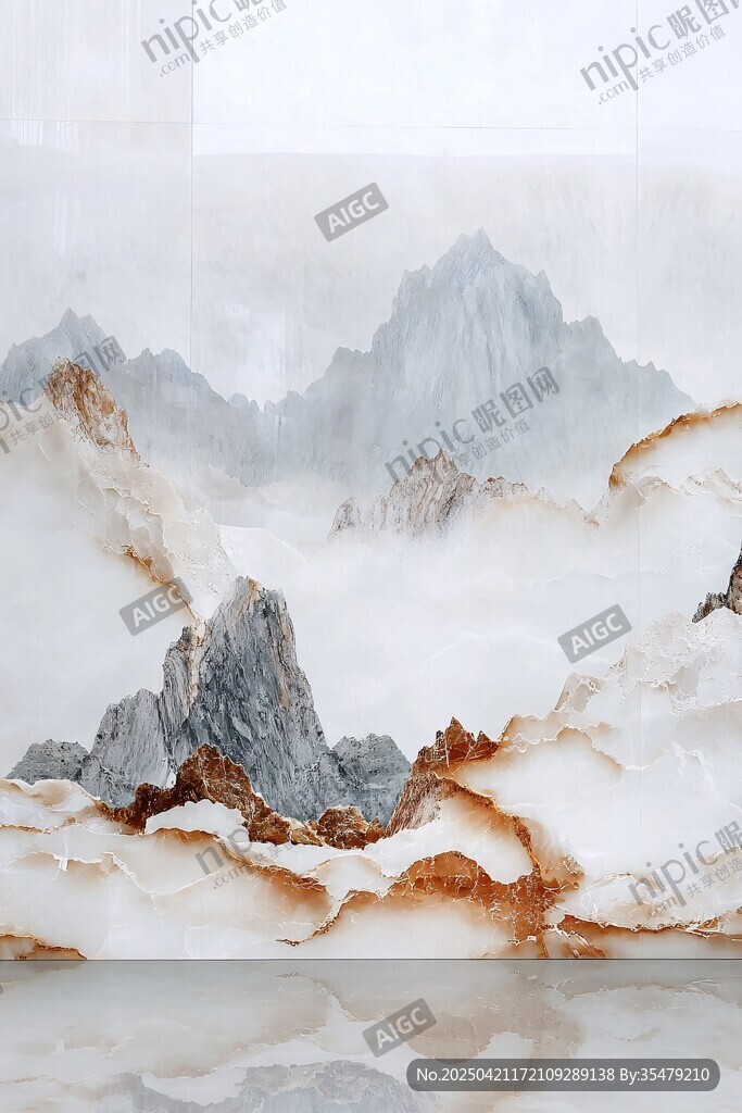 水墨山水大理石紋理背景