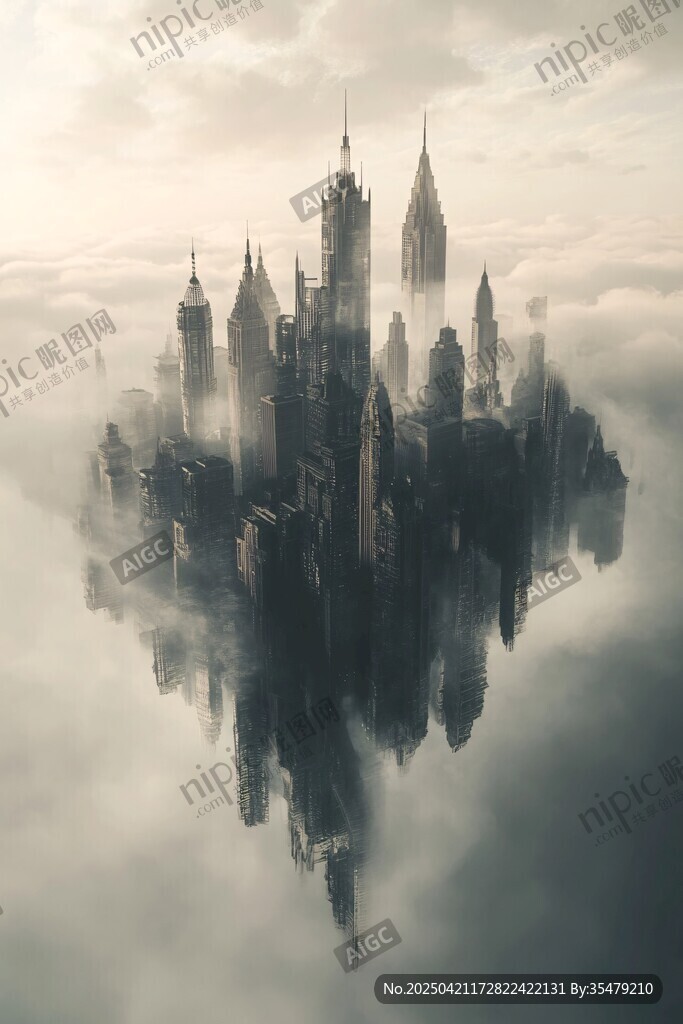 懸浮云端的奇幻摩天都市