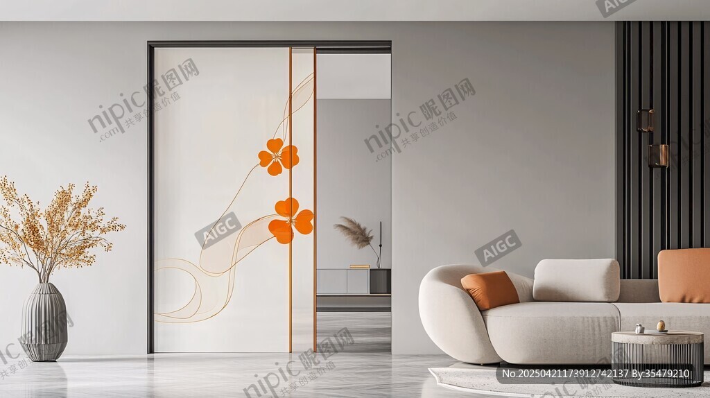 现代简约风客厅玻璃移门 现代简约风客厅玻璃移门