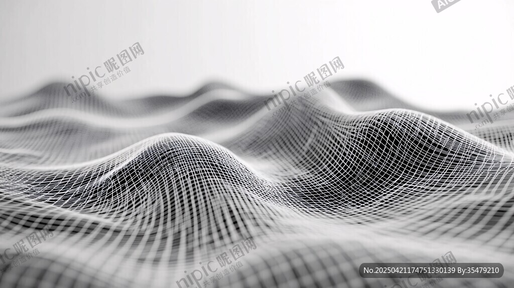 科技感網格地形3D效果圖