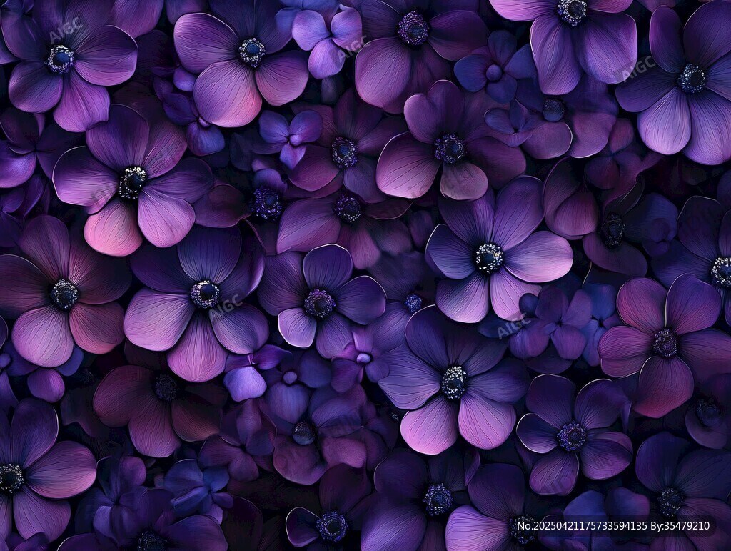 夢幻紫色花卉背景圖