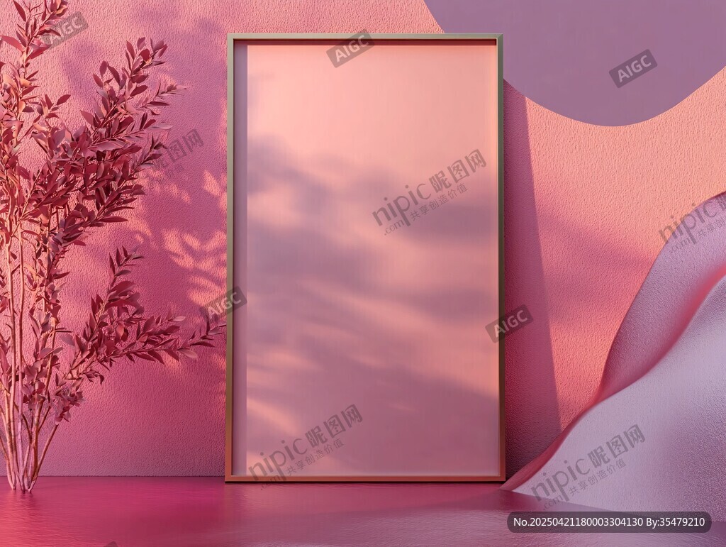 粉色系框架裝飾場景展示