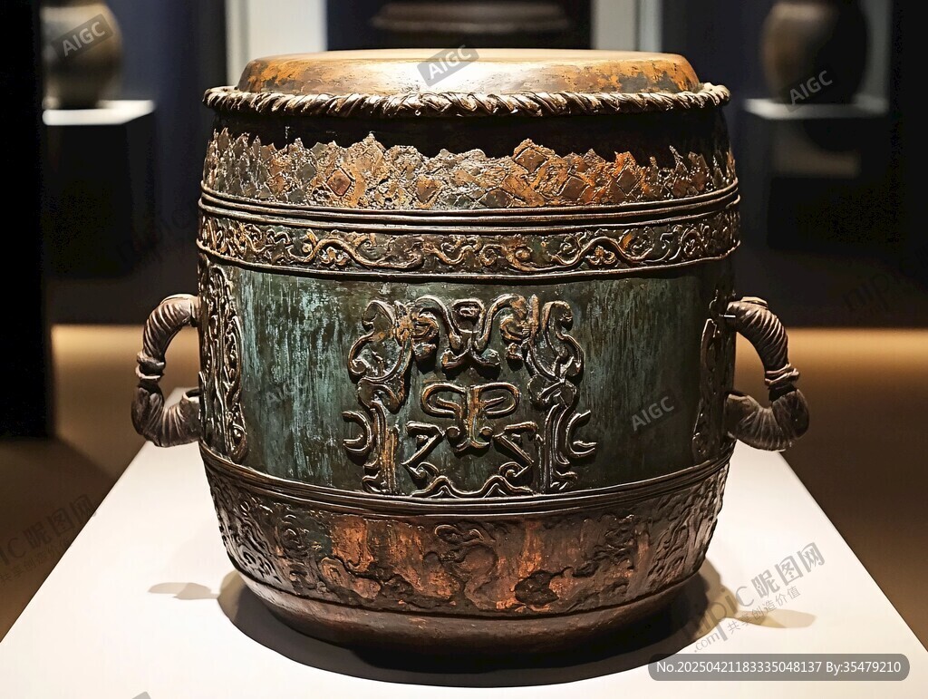 青銅雙耳尊 盡顯古韻風華