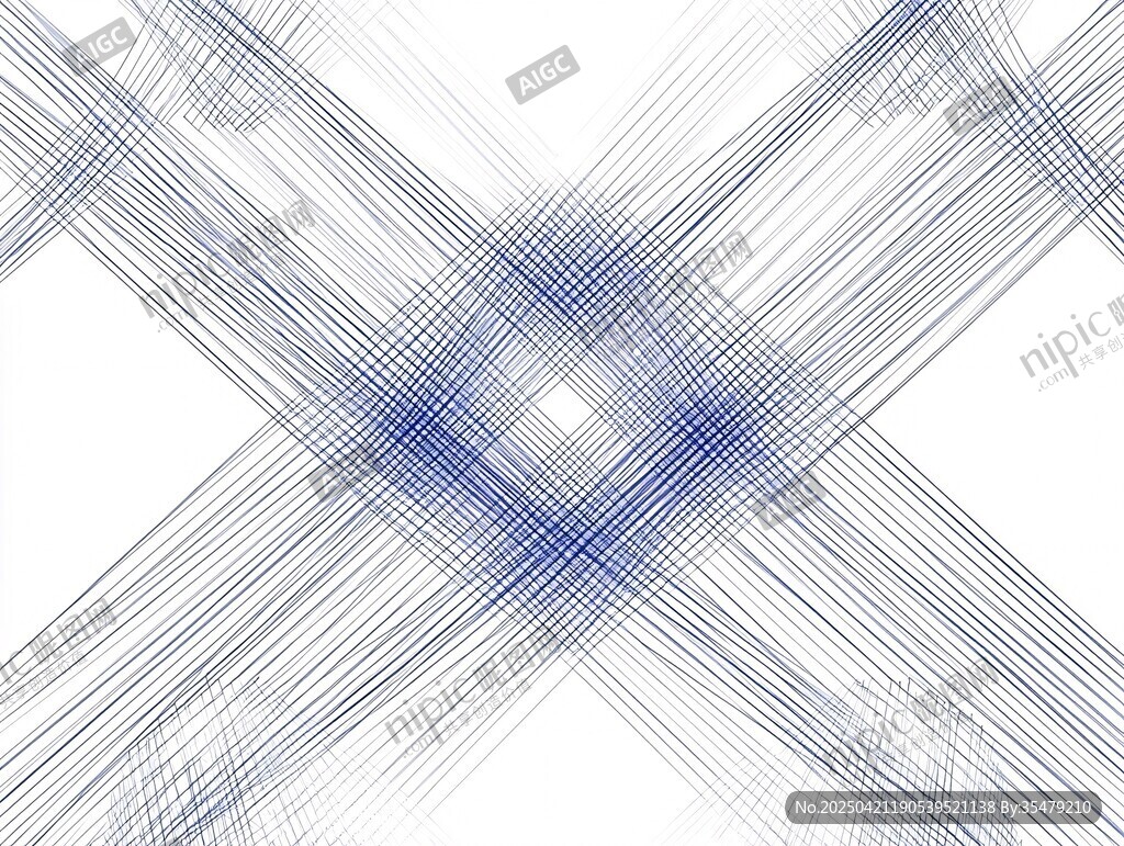 藍白交織線條幾何抽象圖案