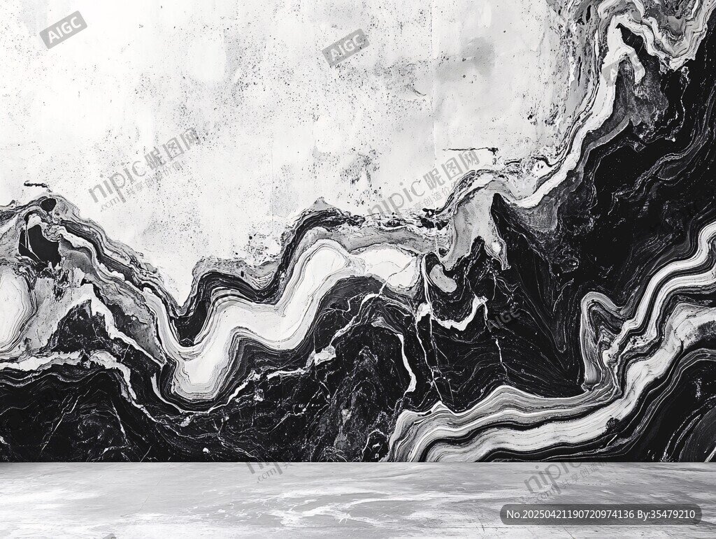黑白水墨大理石紋理背景