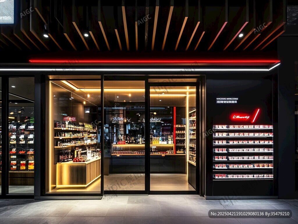 時尚潮流便利店外觀展示