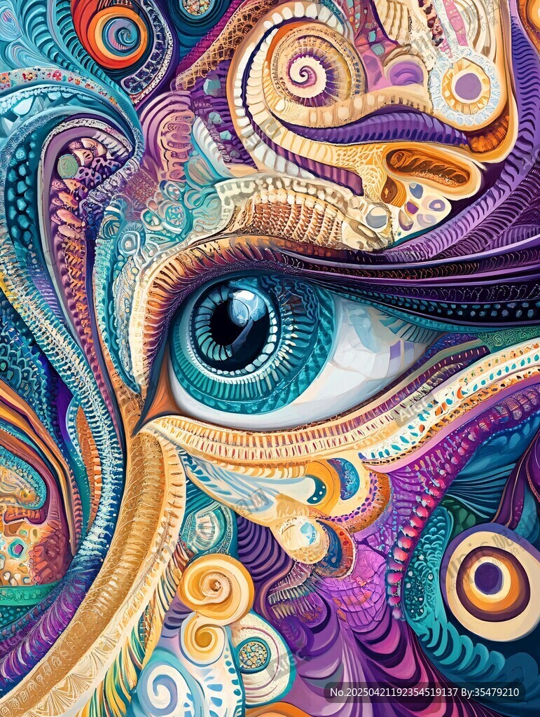 奇幻之眼 絢麗抽象藝術圖案