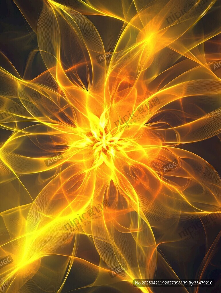 夢幻炫彩發(fā)光花朵圖案