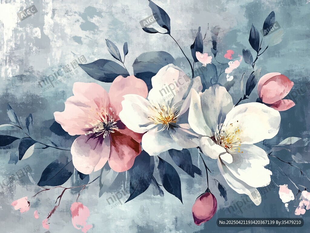 水彩花卉插畫 清新浪漫風(fēng)