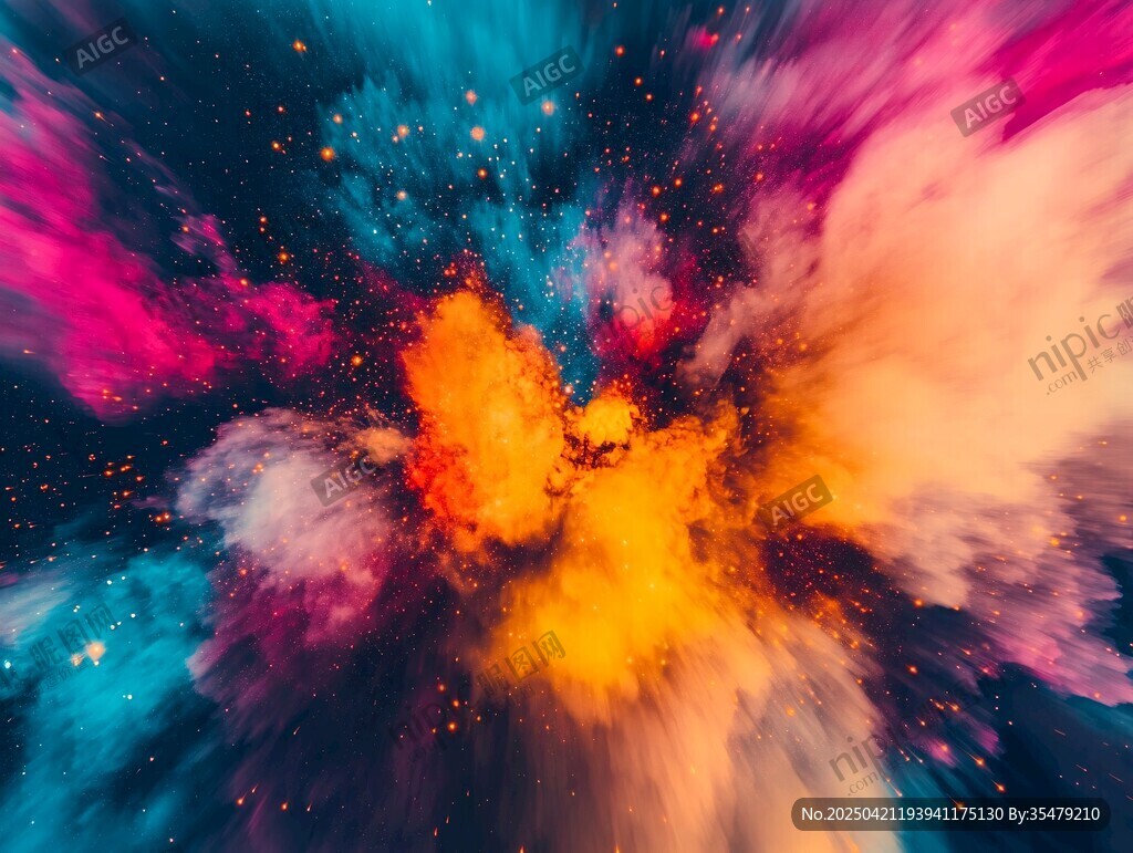 絢麗星云爆發(fā)奇幻景象