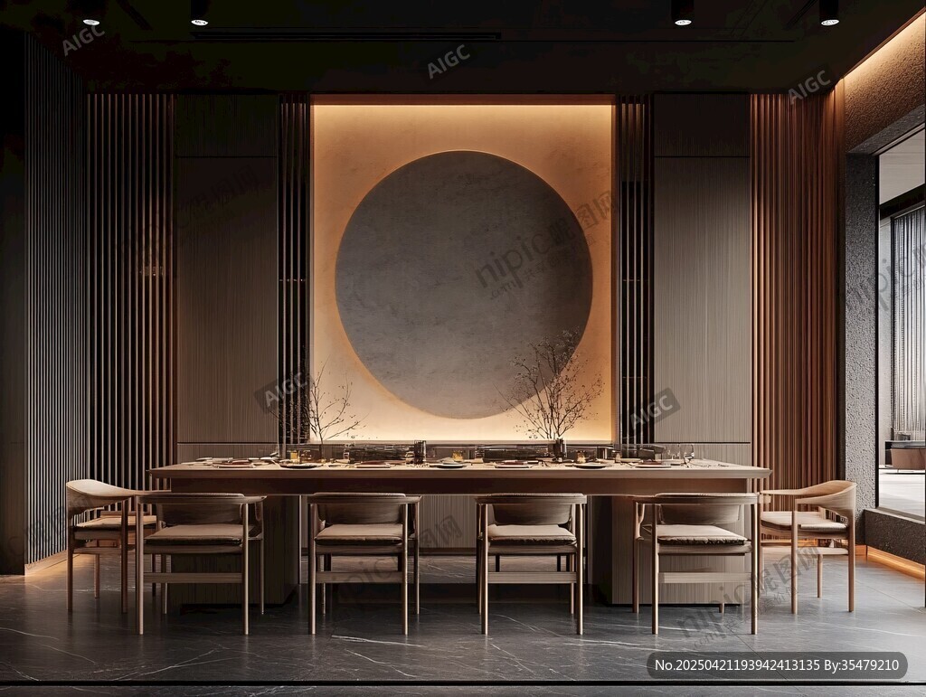 現(xiàn)代中式風(fēng)格餐廳室內(nèi)設(shè)計(jì)
