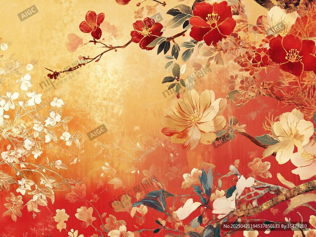 春日繁花圖