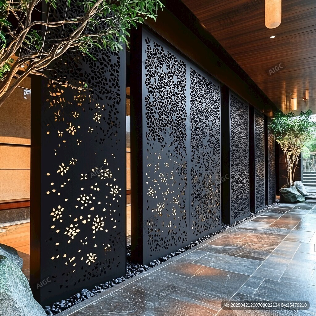 中式鏤空屏風(fēng)營造雅致空間