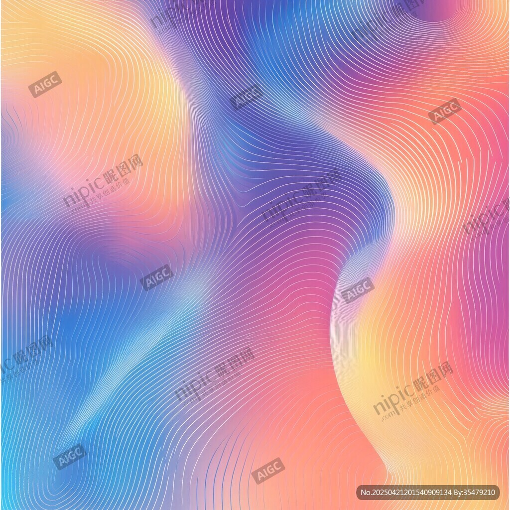 夢幻漸變流體波紋背景圖