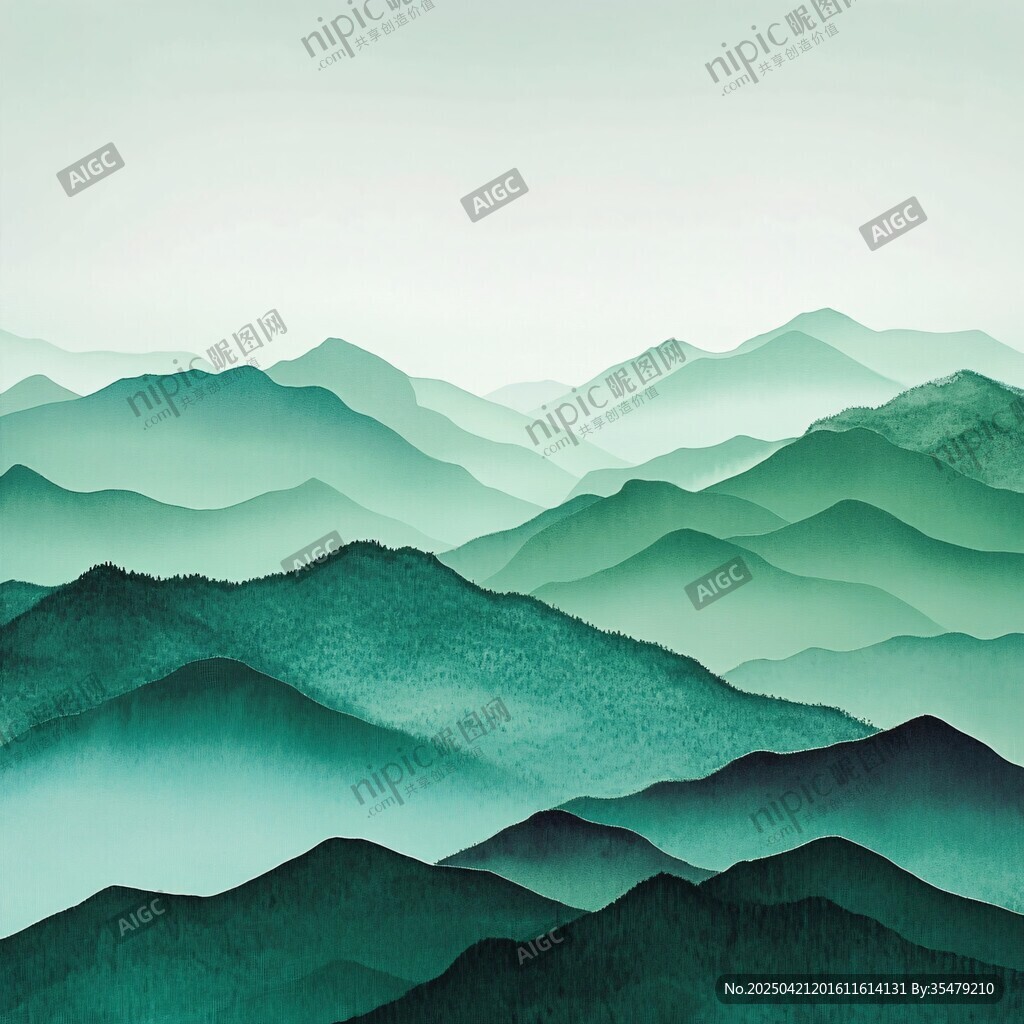 水墨群山 朦朧詩(shī)意之景