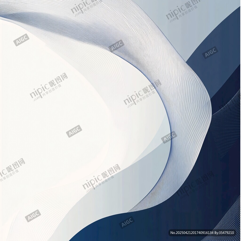 藍(lán)白漸變抽象曲線(xiàn)背景圖