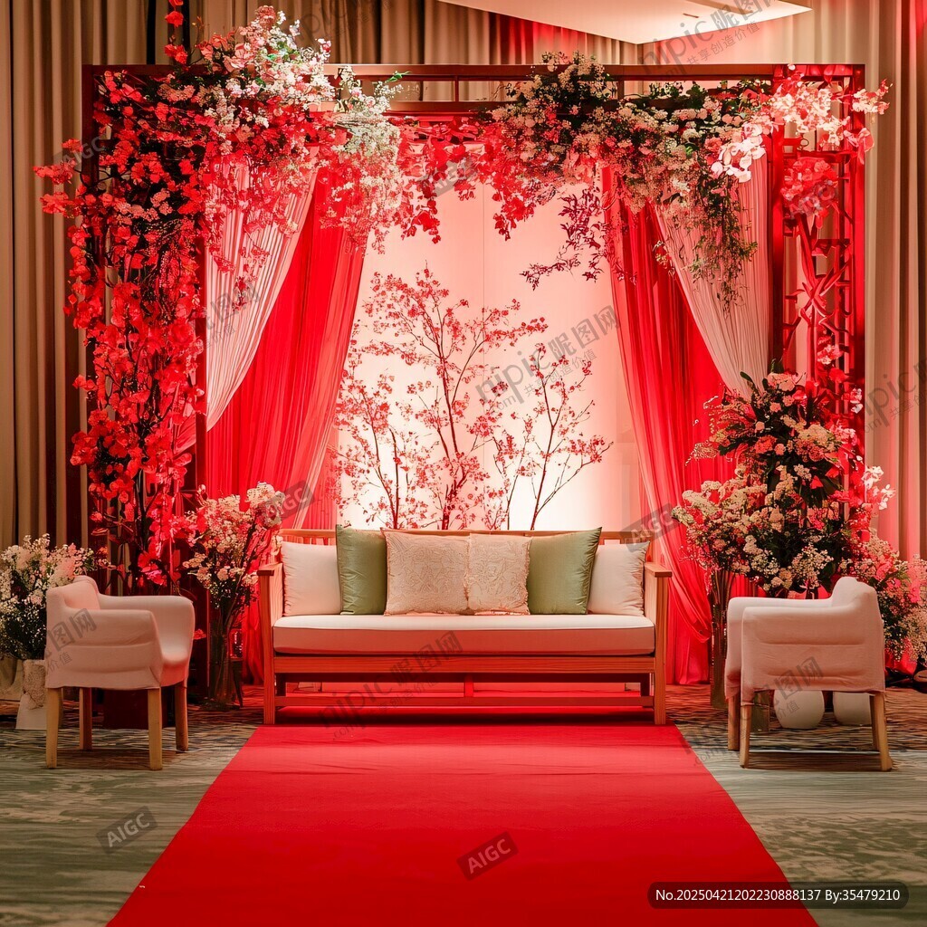 中式浪漫婚禮場景布置