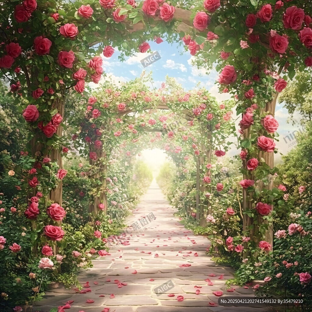 玫瑰拱門小徑的夢幻景致