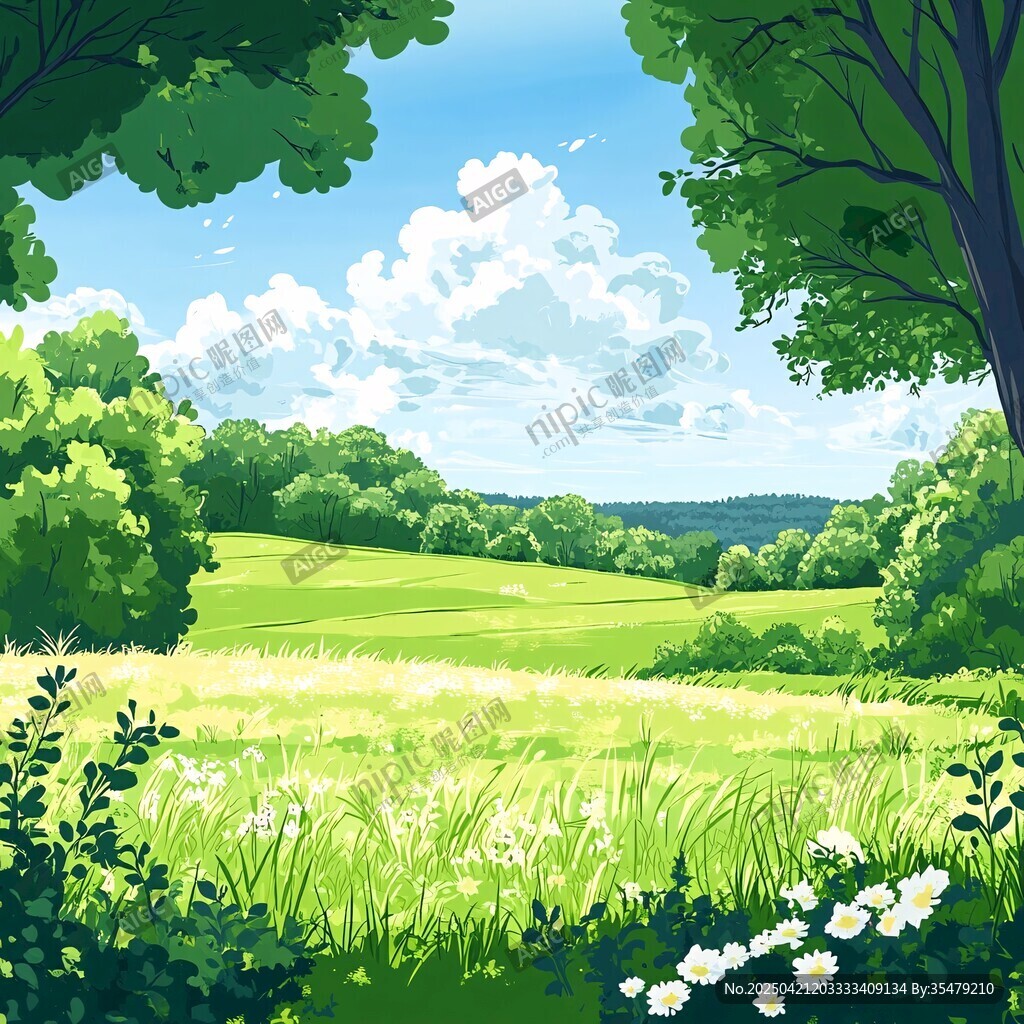 夏日綠野風光