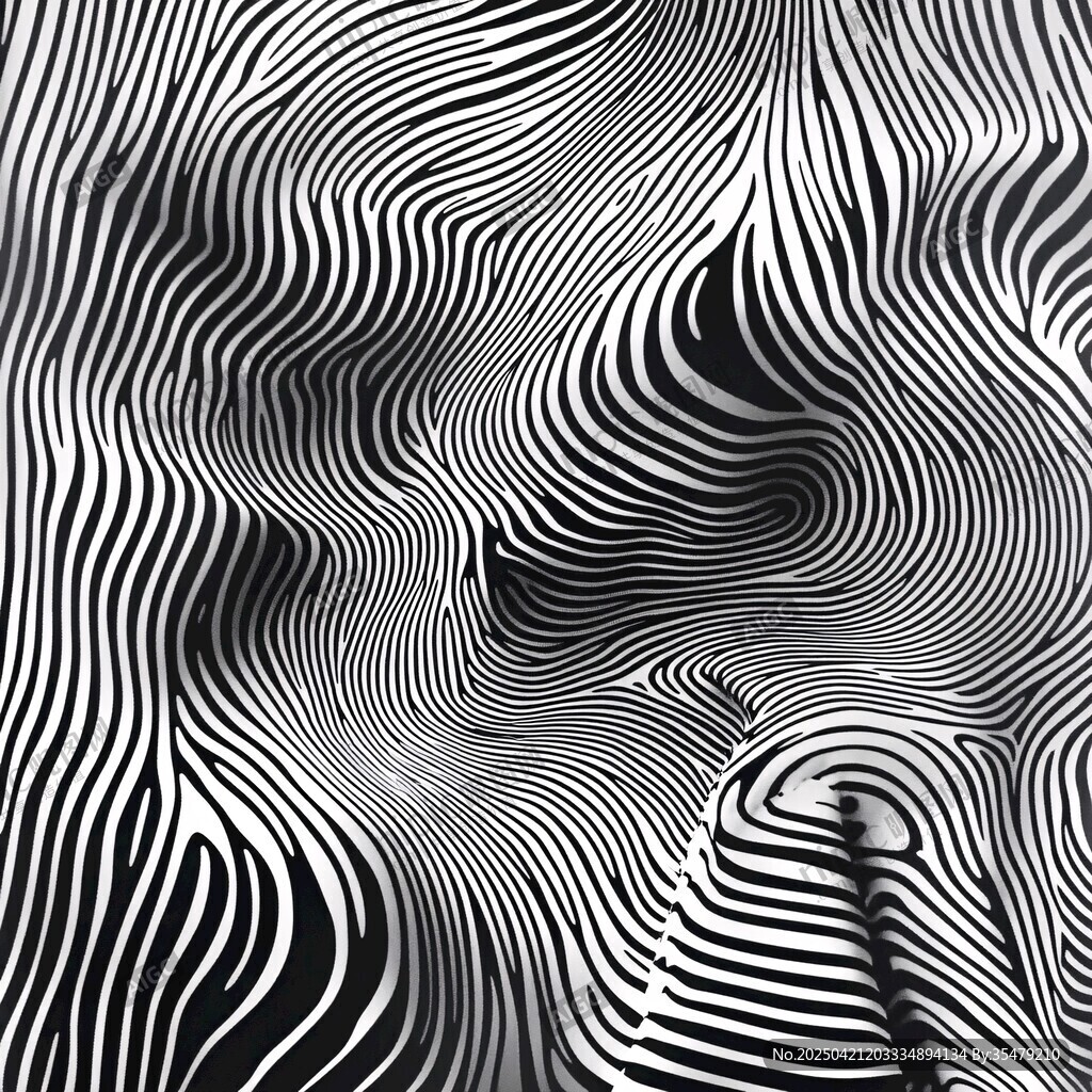黑白波纹抽象图案纹理 黑白波纹抽象图案纹理