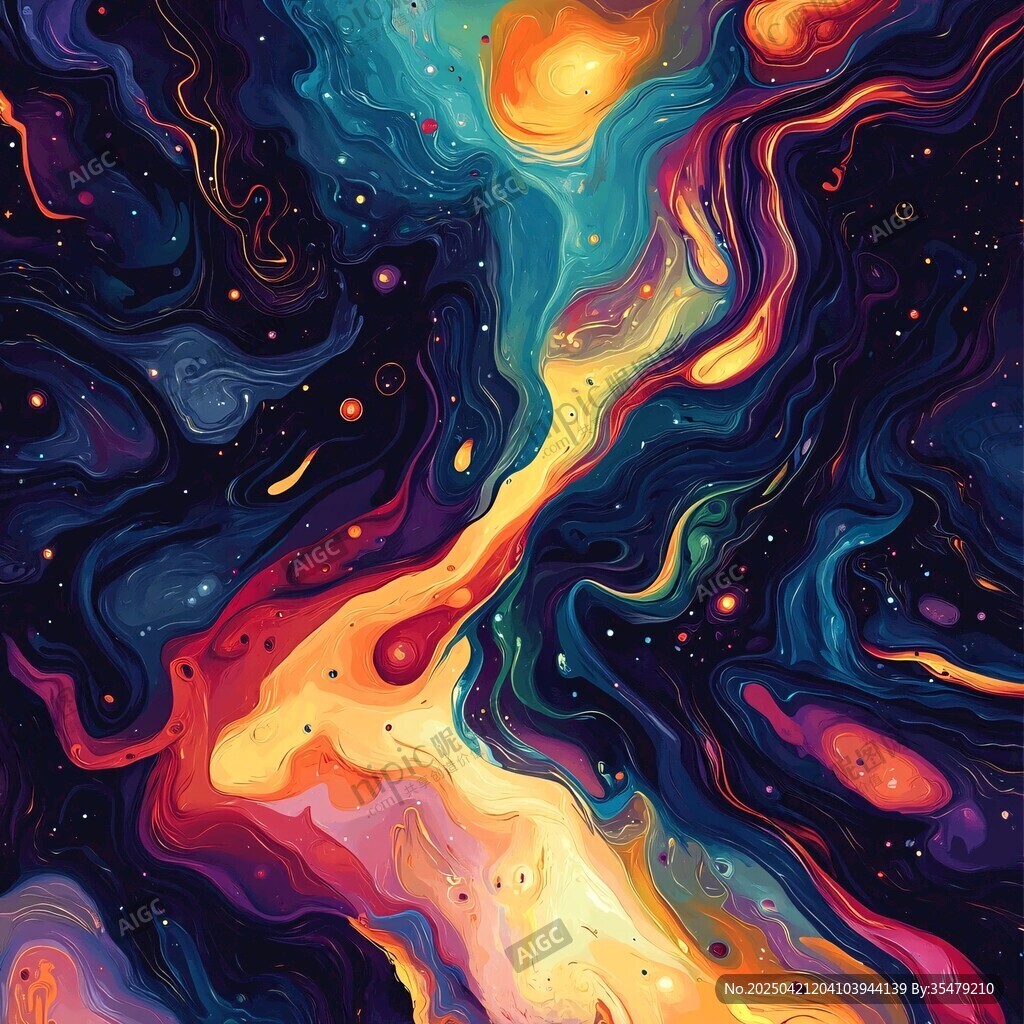 夢幻宇宙流體藝術景觀