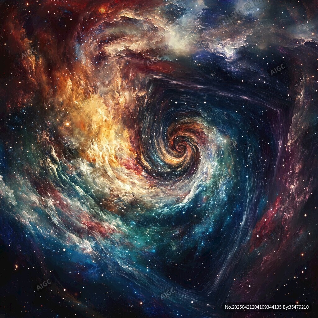 夢(mèng)幻絢麗的宇宙漩渦景象