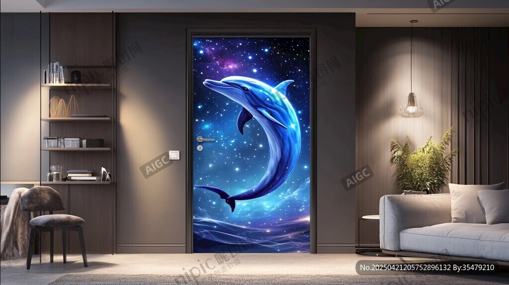 夢幻海豚星空門飾設(shè)計