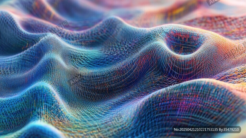 絢麗多彩的3D波紋紋理