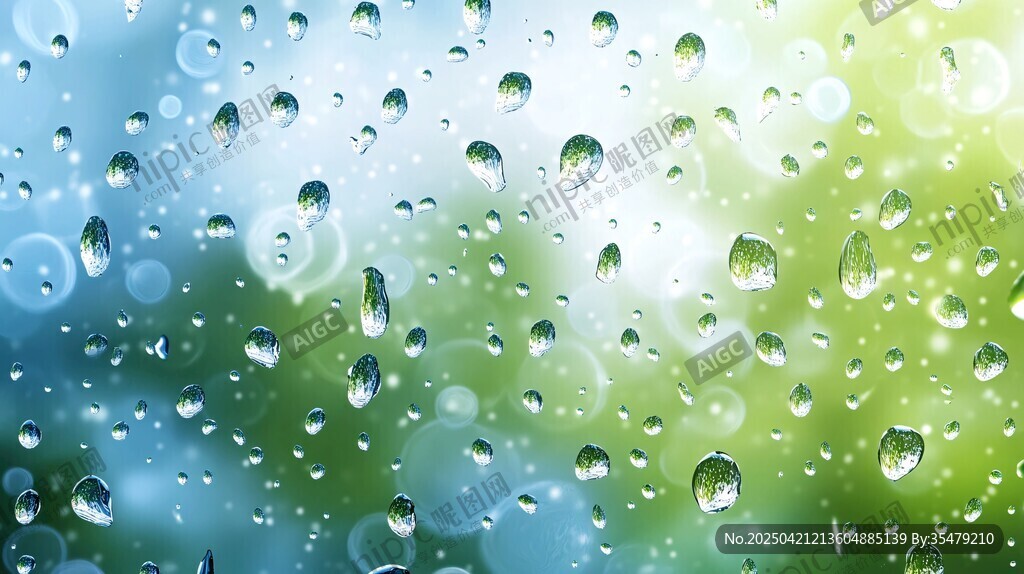 窗上水珠 清新自然之景