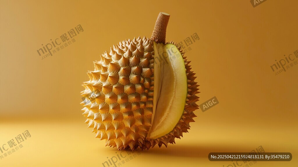 切開的金黃榴蓮果實