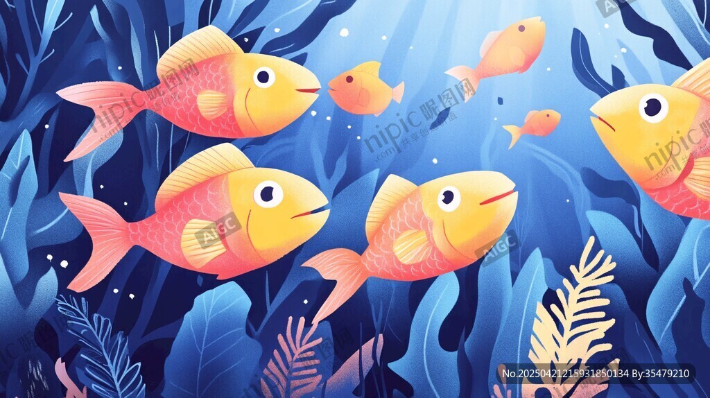 暢游海底的多彩魚(yú)兒