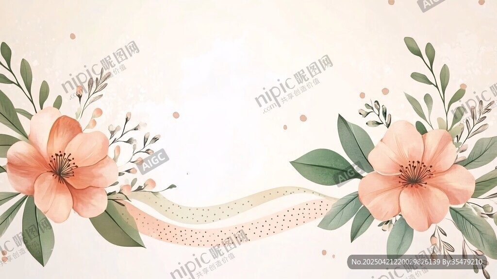 花卉裝飾邊框圖