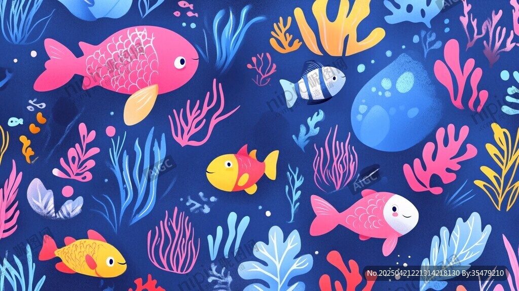 海底繽紛世界的可愛魚類