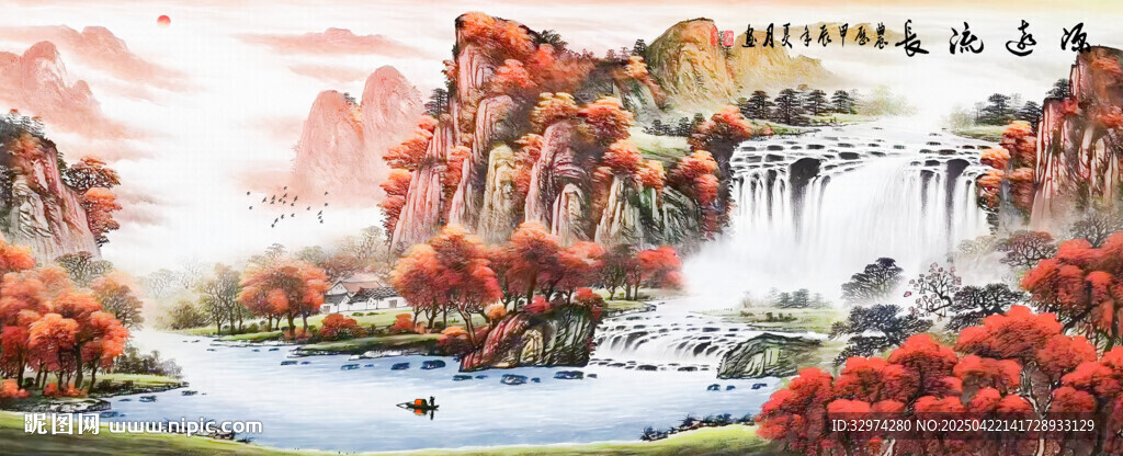 大堂山水畫(huà)